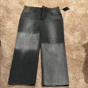 Women's Grey Wide-Leg Jeans